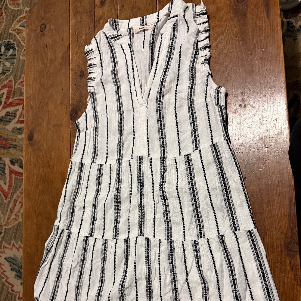 Girls Kids Mi Ami Dress Boho Black and White Medium 10 12